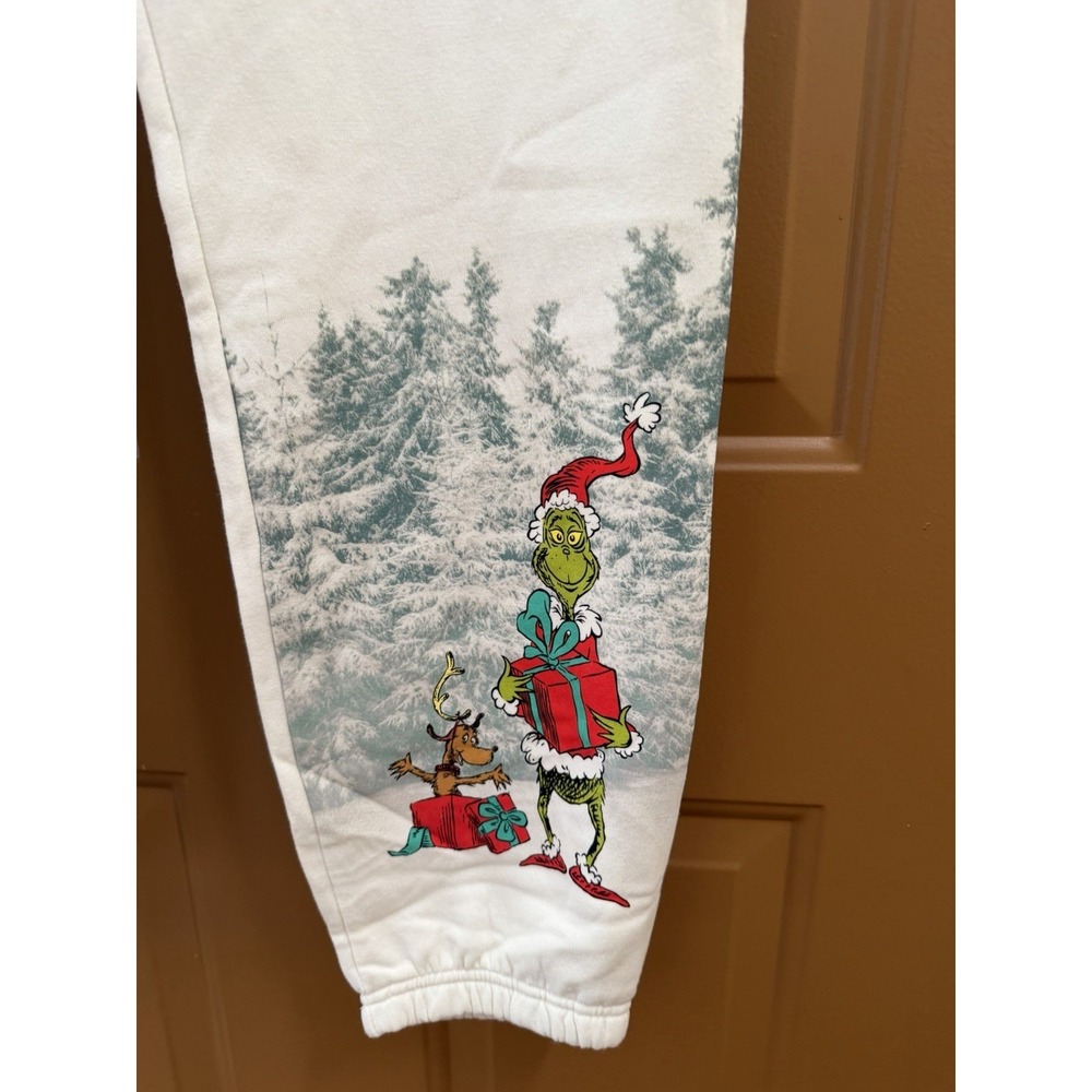Dr. Seuss Women's "How the Grinch Stole Christmas" Graphic Jogger Pants Sz L NWT - Picture 6 of 6